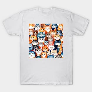 Cats pattern T-Shirt